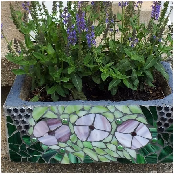 Chậu hoa gốm sứ.