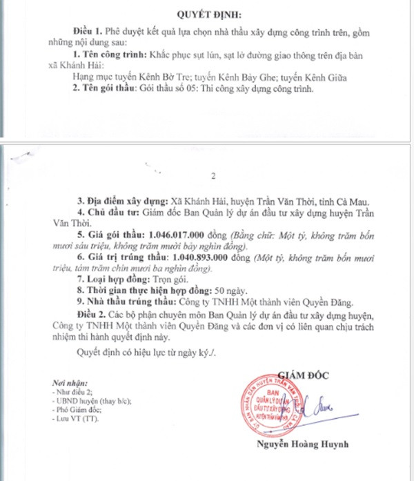 Ca Mau: Khong doi thu canh tranh, Cty Quyen Dang “am tron” goi thau tien ty-Hinh-3