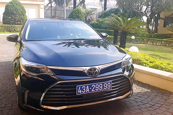 Chiếc Toyota Avalon từng được ông Nguyễn Xuân Anh sử dụng.