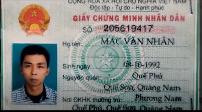 Qua rà soát, điều tra và khám nghiệm tại hiện trường, cơ quan điều tra xác định được đối tượng nghi vấn trong vụ án này là Mạc Văn Nhân (sinh năm 1992, trú thôn Phương Nam, xã Quế Phú, huyện Quế Sơn, tỉnh Quảng Nam).