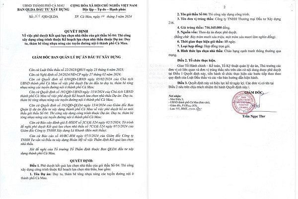 Ca Mau: Cong ty 216 va goi thau cai tao tuyen cong duong Hung Vuong-Hinh-5