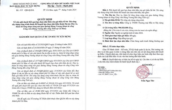 Ca Mau: Cong ty 216 va goi thau cai tao tuyen cong duong Hung Vuong-Hinh-4