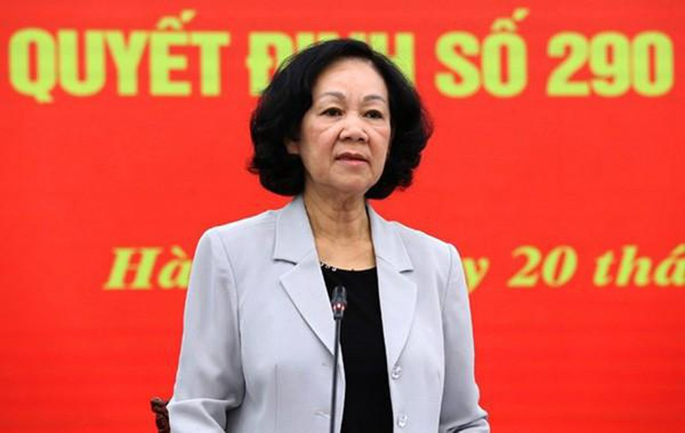 Tháng 1/2016, tại Đại hội Đảng lần thứ XII, bà Trương Thị Mai, Chủ nhiệm Ủy ban về các vấn đề xã hội của Quốc hội được bầu vào Bộ Chính trị và sau đó được phân công làm Bí thư Trung ương Đảng, Trưởng Ban Dân vận Trung ương.