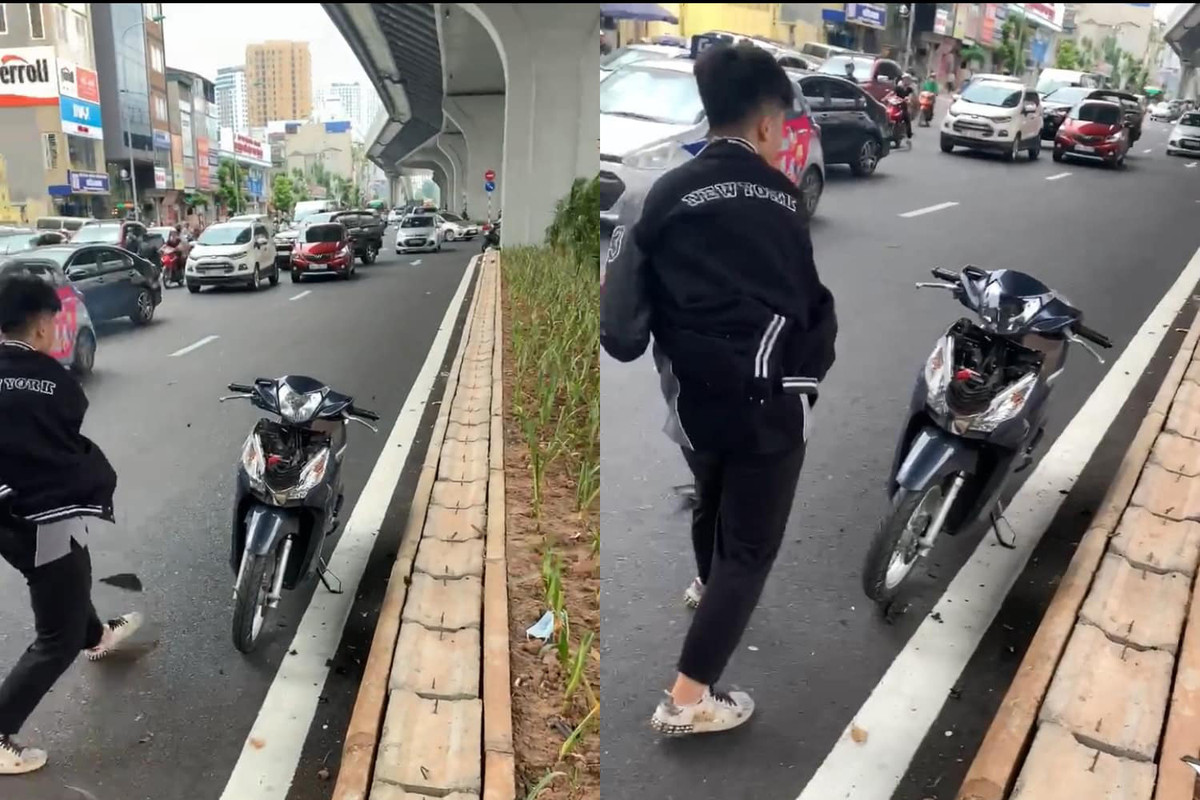 Chiều 24/9, trên mạng xã hội xuất hiện đoạn clip ghi lại hình ảnh một nhóm thanh niên, trong đó có 1,2 người vô cùng hung hãn cầm trên tay gậy sắt liên tục thách thức một người đi đường.