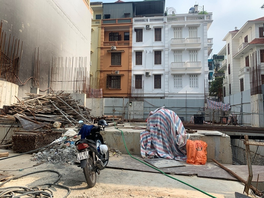 4 tầng hầm của ngôi nhà đã cơ bản xây dựng xong phần thô.