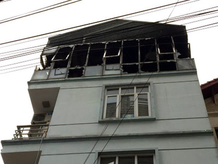 Hiện trường vụ cháy trường mầm non tư thục. Nguồn ảnh: Vietnamnet