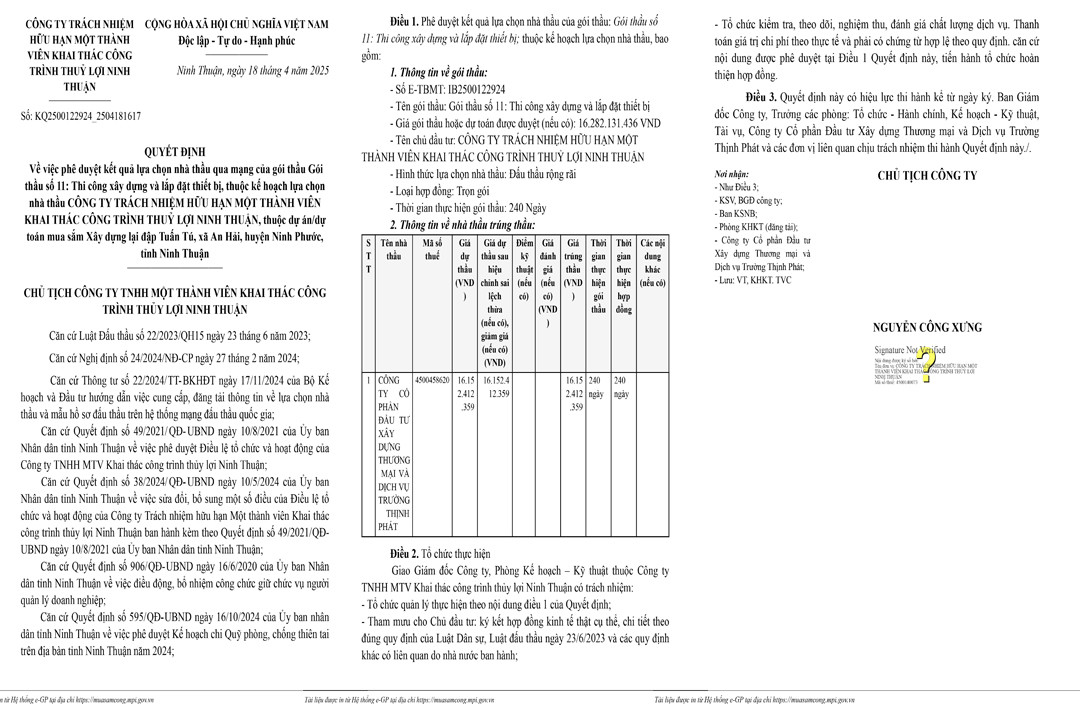 Ninh Thuan: Truong Thinh Phat tiep tuc trung goi thau xay dap Tuan Tu hon 16 ty-Hinh-3