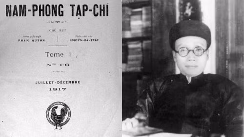 Ảnh bìa Nam Phong Tạp chí và Phạm Quỳnh.