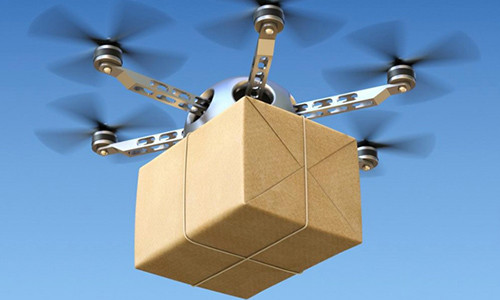 Máy bay không người lái (drone) được sử dụng để giao hàng.
