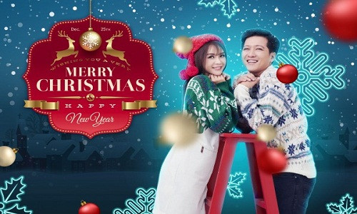 Trường Giang - Sam nhí nhảnh trong bộ ảnh đón Giáng Sinh.