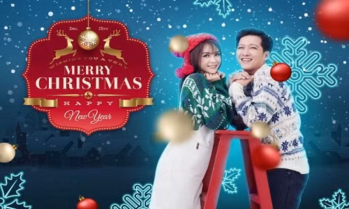 Trường Giang - Sam nhí nhảnh trong bộ ảnh đón Giáng Sinh.