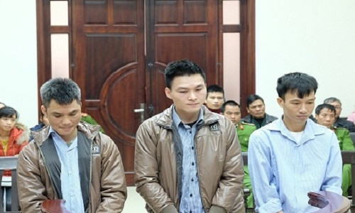 Các bị cáo tại phiên tòa phúc thẩm