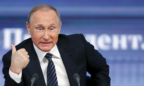 Tổng thống Vladimir Putin mới tuyên bố tái tranh cử. Ảnh: Reuters.