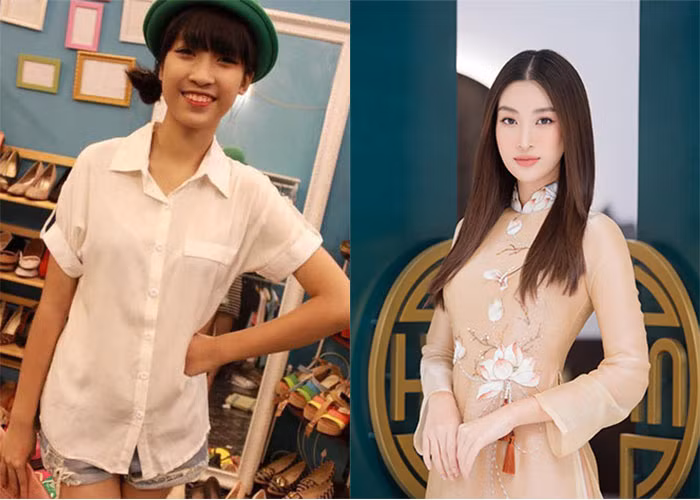 Đỗ Mỹ Linh của thời đi học khác hẳn với phiên bản hoa hậu khi cô lên ngôi Hoa hậu Việt Nam 2016. (Ảnh: FBNV)