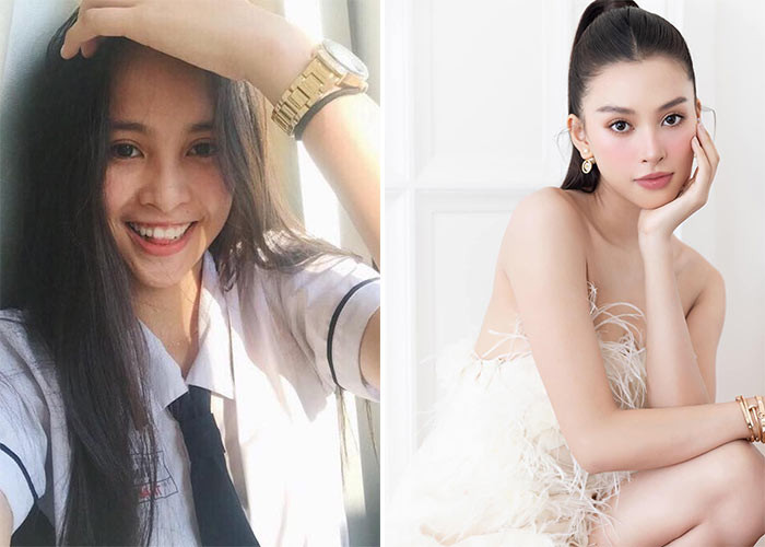 Hoa hậu Việt Nam 2018 Trần Tiểu Vy sở hữu gương mặt thanh tú, từng đường nét đều vô cùng xuất sắc. Vẻ đẹp của cô đã hiển hiện ngay từ khi còn là học sinh. (Ảnh: Infonet, FBNV)