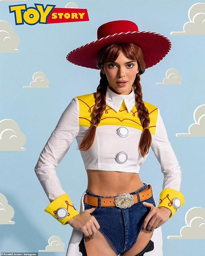 Người mẫu Kendall Jenner biến thành nhân vật Jessie trong Toy Story. (Ảnh: Instagram)