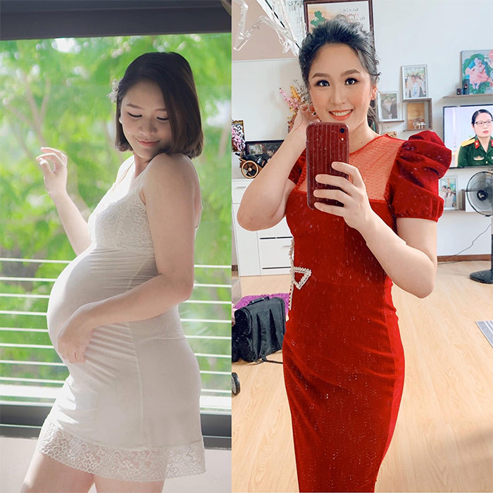 Sau sinh, Phương Thảo nhanh chóng lấy lại vóc dáng, tự tin diện những bộ đồ quyến rũ. (Ảnh: FBNV)