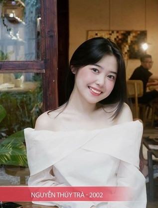 Nguyễn Thúy Trà cao 1m67, sinh năm 2002 tại Nghệ An, là sinh viên trường Đại học Kinh tế Quốc Dân.