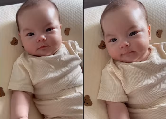 Zoey có nhiều nét giống mẹ Quỳnh Anh, rất xinh xắn, đáng yêu.