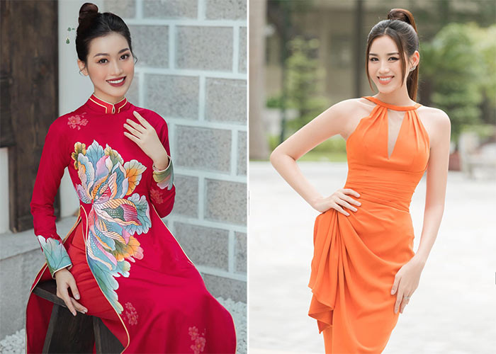 Nụ cười của Minh Thư cũng được cho là rất giống với Đỗ Thị Hà (phải).