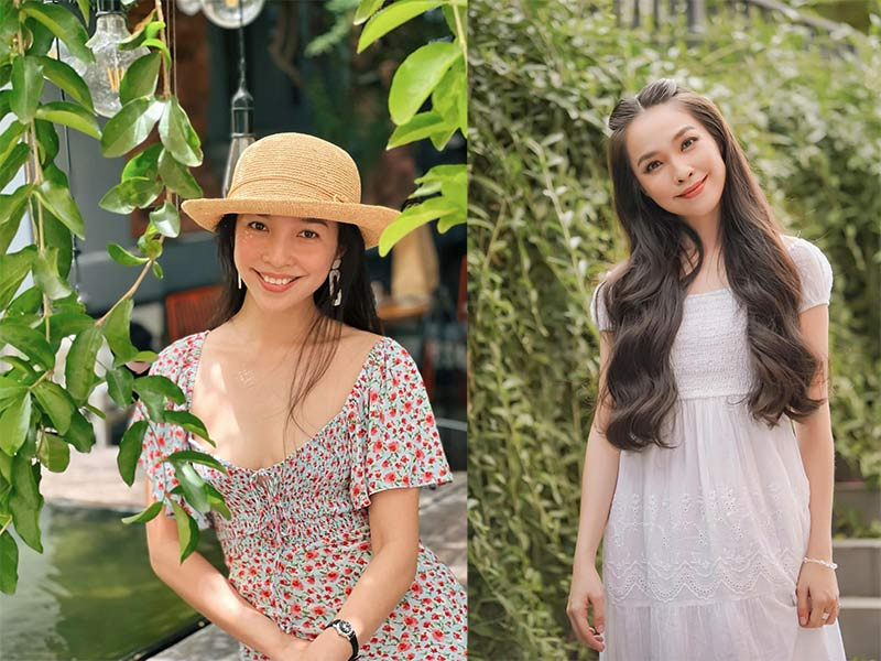 Váy hoa nhí, váy trắng đơn giản cũng là cách để Hiền Thục trở lại với tuổi thanh xuân của mình.