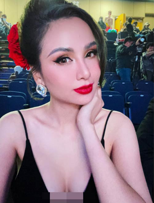 Không chỉ vòng 1 mà khuôn mặt của Diễm Hương cũng bị nghi ngờ đụng dao kéo vì sống mũi của cô thẳng hơn.