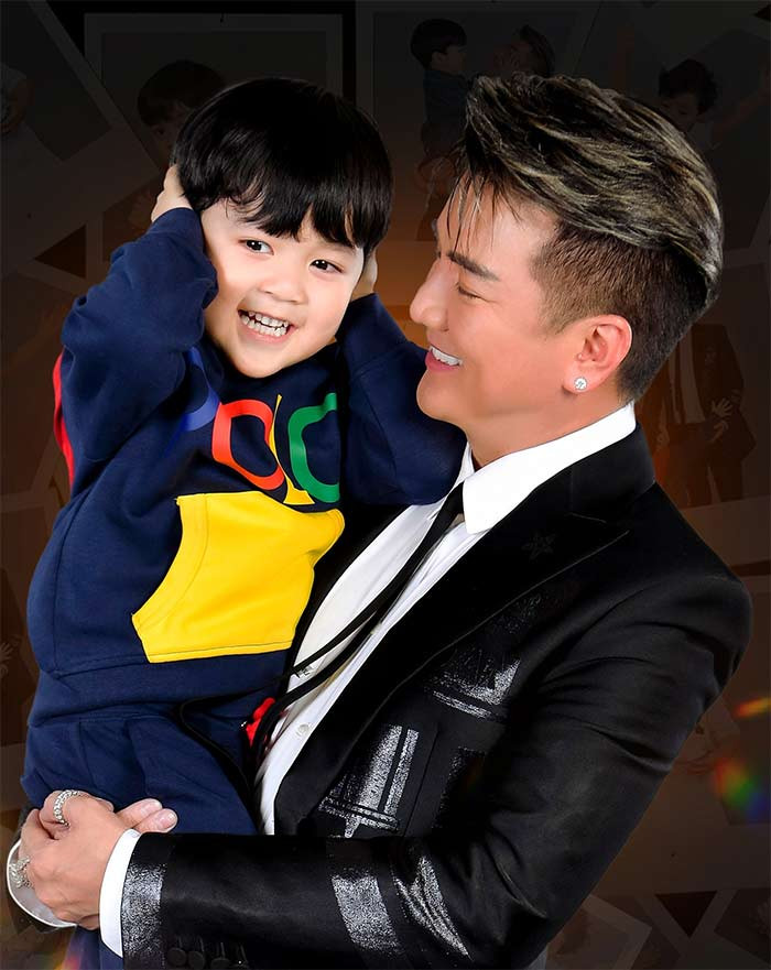  Con trai Đàm Vĩnh Hưng tên là Polo Huỳnh, năm nay đã lên 3 tuổi và có vẻ ngoài rất giống bố.