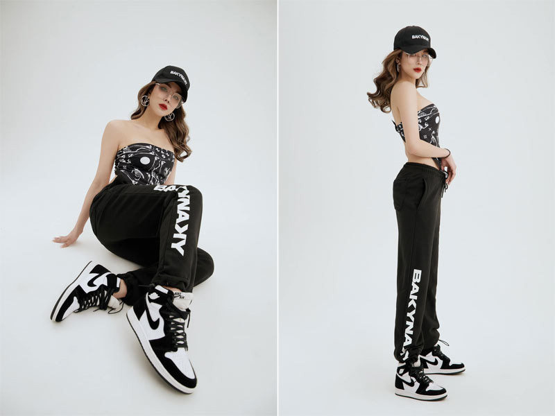 Bà mẹ hai con Diệp Lâm Anh cũng không bỏ qua trend biến khăn thành áo để có style mới lạ.