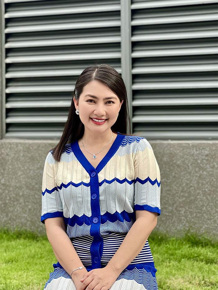 Nhan sắc của diễn viên Ngọc Lan cũng được nhiều người khen là ngày càng mặn mà, duyên dáng hơn. (Ảnh: FBNV)