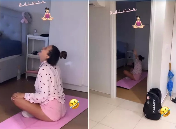 Dianka Zakhidova chỉ biết "kêu trời" khi ông xã công khai hình ảnh xuề xòa, đầu bù tóc rối lúc ở nhà của cô lên trang cá nhân.