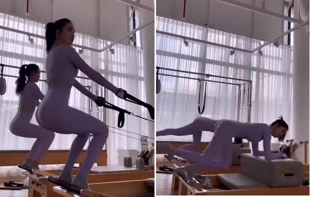 Nữ diễn viên "Chị mẹ học yêu" khiến fan trầm trồ với những clip tập luyện hừng hực cường độ cao, mồ hôi nhễ nhại.