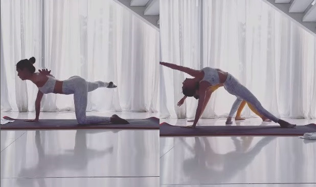 Chân dài sinh năm 1989 hài hước ví von bản thân "giao diện mong manh nhưng hệ điều hành lại mạnh mẽ", không chịu khuất phục trước những bài tập với động tác "khó nhằn".