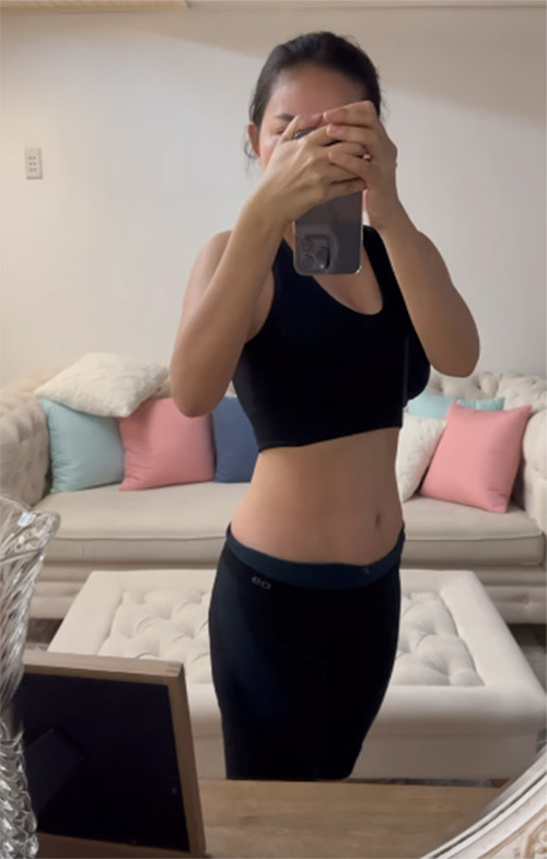 "Hành trình 1 năm tạm biệt bé "mỡ" của em ạ. Chính thức cắt 20kg", người đẹp sinh năm 1988 viết trên trang cá nhân. (Ảnh: FBNV)