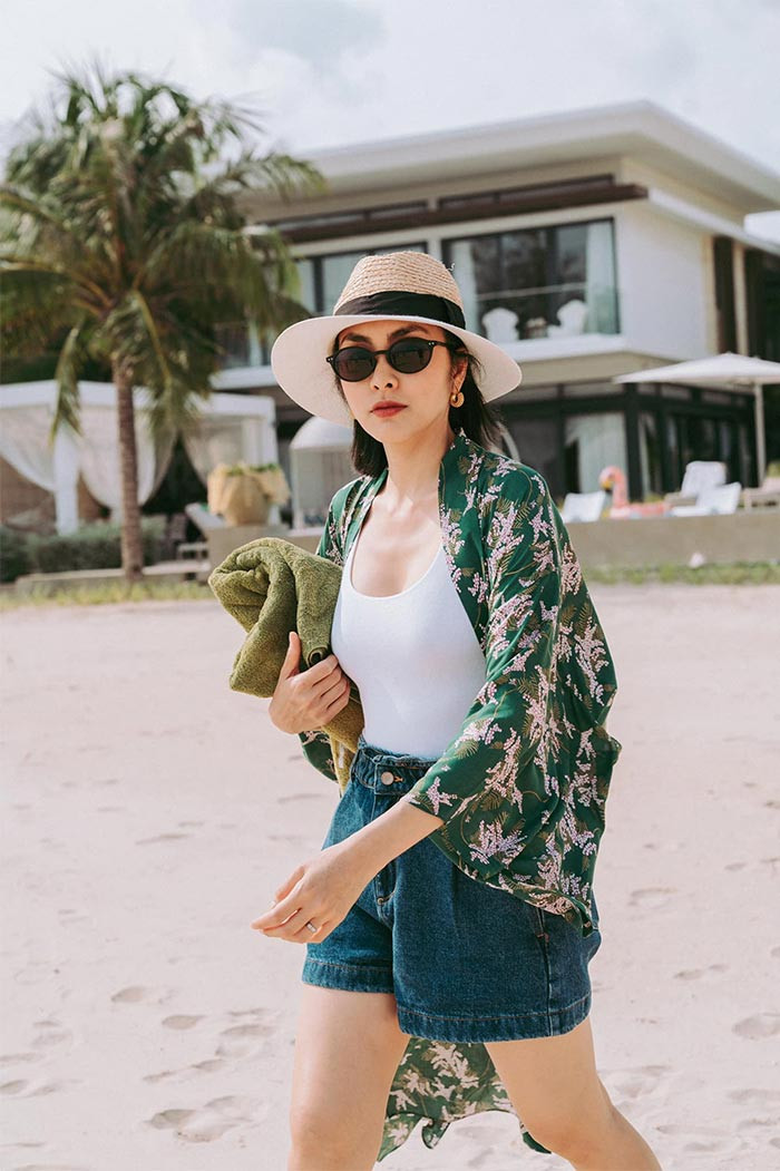 Dù ăn vận kiểu cách thời trang hay giản dị thì ở Hà Tăng vẫn toát lên sức hút khó cưỡng.