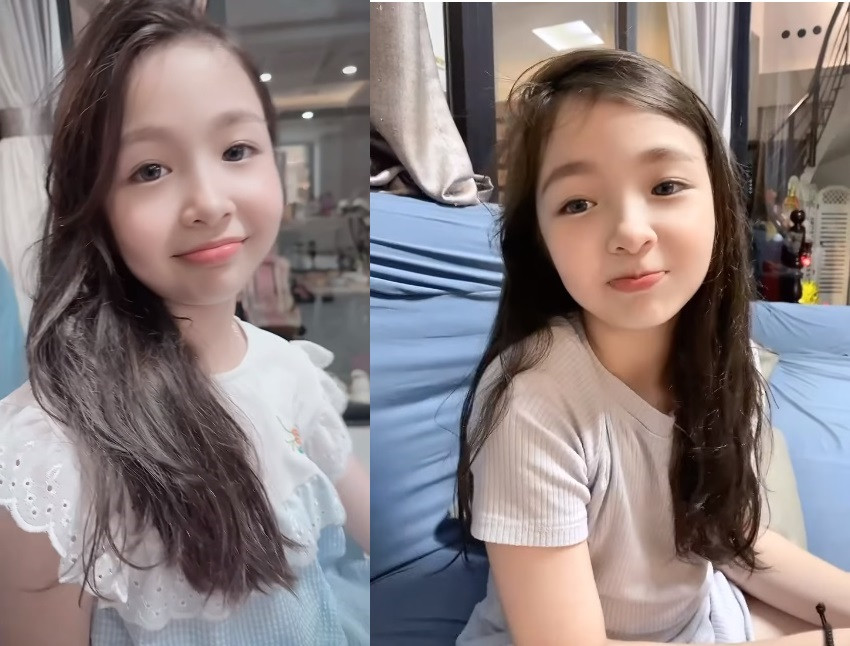 Cadie Mộc Trà ra dáng chị cả khi được mẹ dạy nấu ăn, giúp mẹ làm việc nhà, trông em, biết quan tâm đến mẹ.