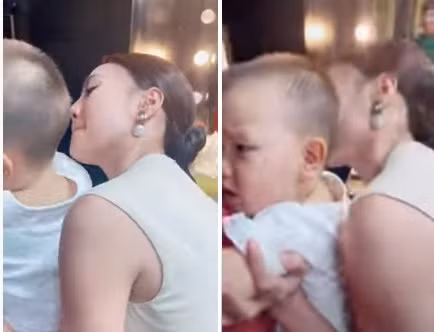 Mới đây, trong lần tiếp xúc với Ninh Dương Lan Ngọc, dù được mỹ nhân cưng nựng, thậm chí là cất giọng hát để làm quen, nhưng Leon chỉ đáp lại bằng gương mặt hoang mang, suýt khóc và liên tục gọi mẹ.