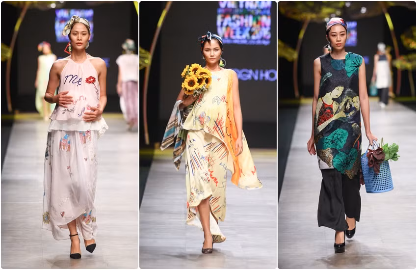 Niềm hạnh phúc được làm phụ nữ, làm vợ, làm mẹ trở thành ý tưởng chủ đạo xuyên suốt các mẫu thiết kế.