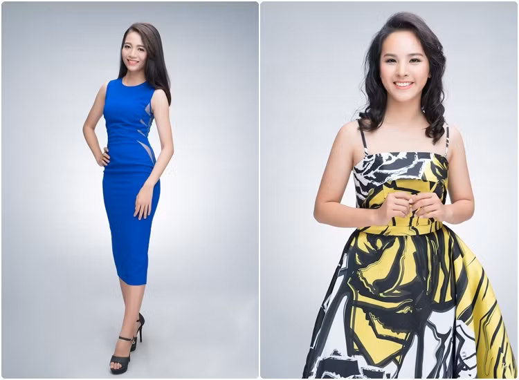 Thùy Vân (trái) theo học Anh ngữ còn Quỳnh Nga gây ấn tượng khi đang theo học trường Ngoại thương.