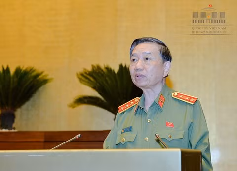 Thượng tướng Tô Lâm - Bộ trưởng Bộ Công an. Ảnh: Quochoi.vn