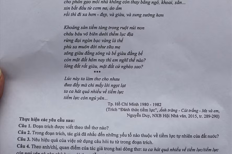 De thi Tot nghiep THPT Quoc gia kho: Co chay theo phan ung cua du luan?