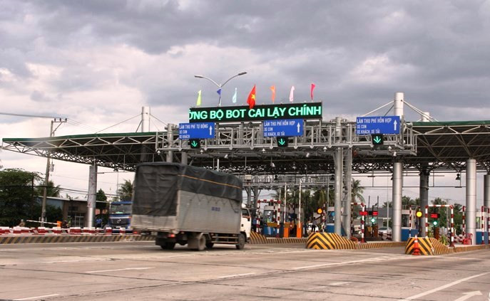 Trạm BOT Cai Lậy hiện đang dừng tạm thu phí.