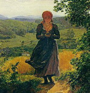 Nguyên do là bởi cô gái trong bức tranh đang nhìn chăm chú vào một vật thể hình chữ nhật trên tay. Một số người cho rằng, món đồ trong tay có thể là điện thoại thông minh - món đồ của người hiện đại. Từ chi tiết này, người ta cho rằng, smarthphone đó đã được mang từ tương lai trở về những năm 1850.