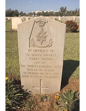 Thế nhưng, sau khi tiểu thuyết "Harry Potter" được giới thiệu lần đầu đến công chúng năm 1997, ngôi mộ của Harry Potter khiến nhiều người tò mò và tìm hiểu cuộc đời của người lính trùng tên với nhân vật trong bộ tiểu thuyết ăn khách. Nơi an nghỉ của ông cũng được nhiều người biết đến.