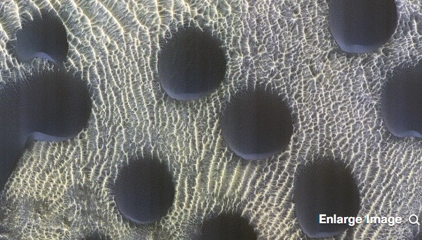 "Các cồn cát trên sao Hỏa có nhiều hình dạng và kích thước. Trong phát hiện mới đây, các đụn cát gần như có hình tròn hoàn hảo. Điều này không bình thường", nhà địa chất học hành tinh Alfred McEwen nói.