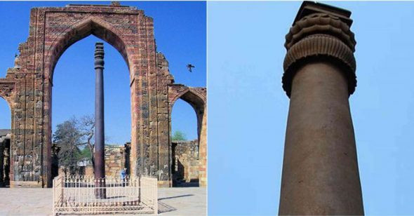 Theo các nhà nghiên cứu, cột sắt Delhi được tạo ra từ thế kỷ thứ 4 dưới thời nhà vua Chandragupta II (trị vì từ năm 375 - 413). Công trình này được xây dựng nhằm tôn thờ các vị thần bảo hộ của người Hindu. Tính từ mặt đất, cột sắt Delhi cao 6,3m. Cột sắt này còn có phần đế chôn sâu 1m dưới đất.