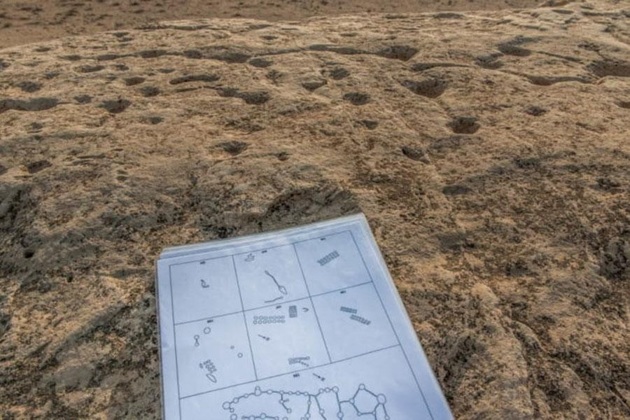 Trong số này, nhiều bức tranh khắc trên đá mô tả hình ảnh hoa, tàu thuyền, động vật... Những hình khắc này vô cùng độc đáo, không tìm thấy ở bất cứ nơi nào.