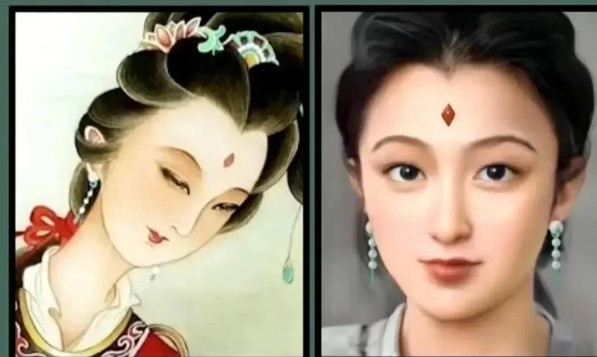 Gương mặt phục dựng đại mỹ nhân Điêu Thuyền bằng công nghệ AI cho thấy dung mạo xinh đẹp của bà.