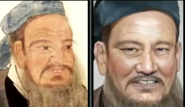 Dung mạo của Khổng Tử trong bức ảnh do AI phục dựng.