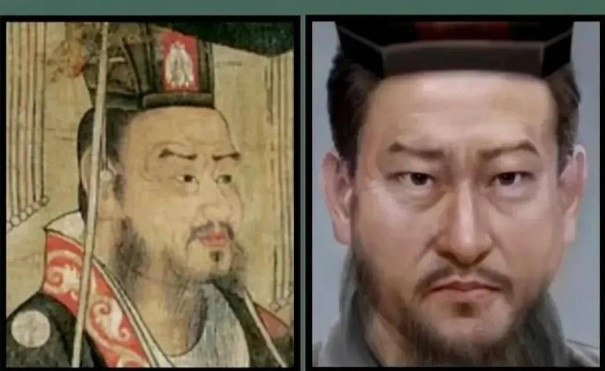 Ảnh phục dựng bằng AI cho thấy Lưu Bị có gương mặt góc cạnh và tuấn tú hơn so với những bức tranh cổ.