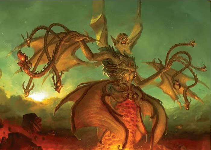 Typhon là quái vật khét tiếng trong thần thoại Hy Lạp. Nó được mô tả mình người nhưng có tới hàng trăm đuôi rắn đáng sợ và có thể khạc ra lửa. Quái thú Typhon độc ác, nham hiểm khi âm mưu lật đổ thần Zeus để trở thành Vua của các vị thần và thống trị loài người.